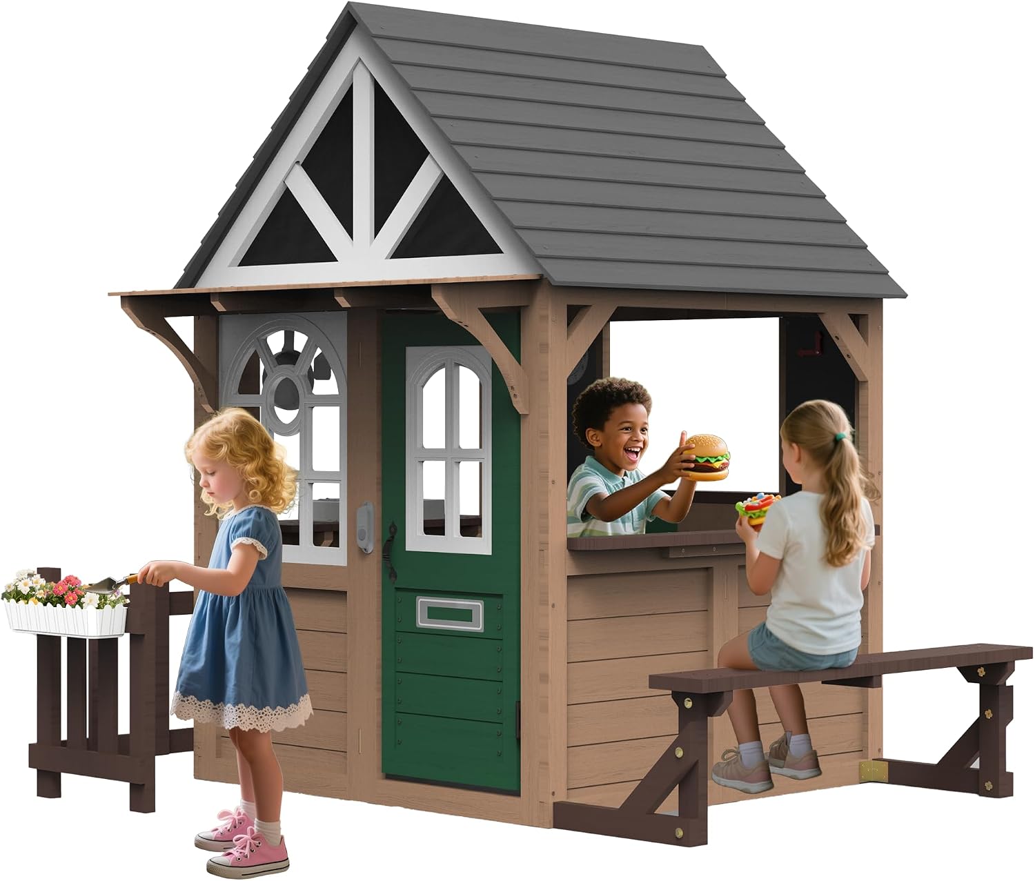 Kids Outdoor Playhouse - Seizeen Outdoor Play House for Kids,