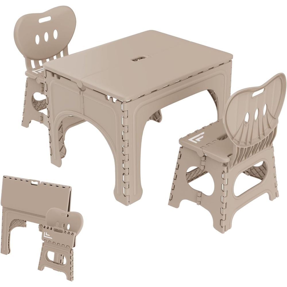 Kids Outdoor Folding Table - Kids Folding Table and Chairs Set,