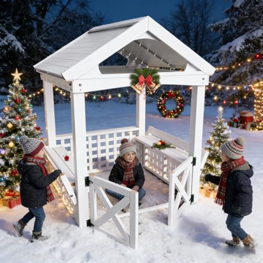 Kids Outdoor Playhouse - Outdoor Wooden Playhouse For Kids Ages