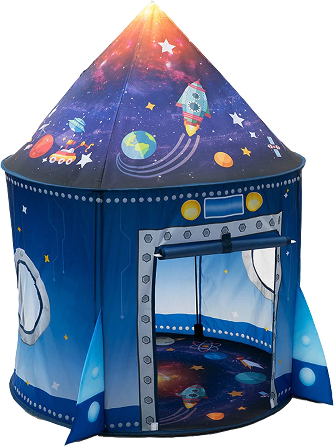 Kids Outdoor Playhouse - Rocket Ship Kids Tent Pop Up