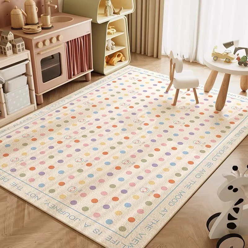 Kids Outdoor Play Area - Cute Polka Dots Play Carpet Lot