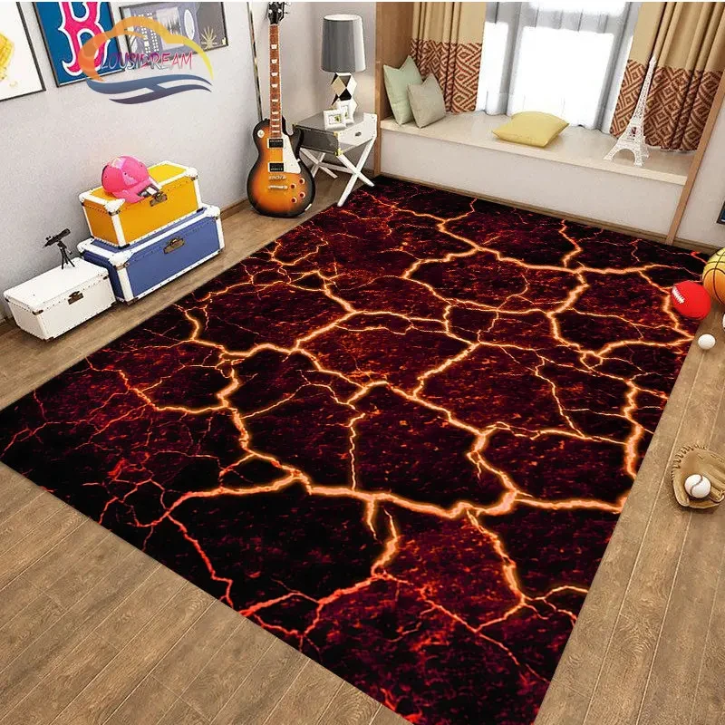 3D Volcano Lava Magma Area Rug - đánh giá và giá Kids Outdoor Play Area