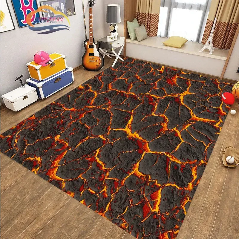 3D Volcano Lava Magma Area Rug - đánh giá và giá Kids Outdoor Play Area