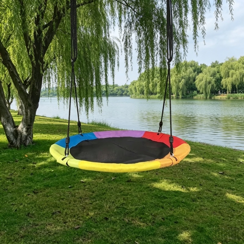 Circular Oxford Net Canvas Kid - đánh giá và giá Kids Outdoor Swing Set