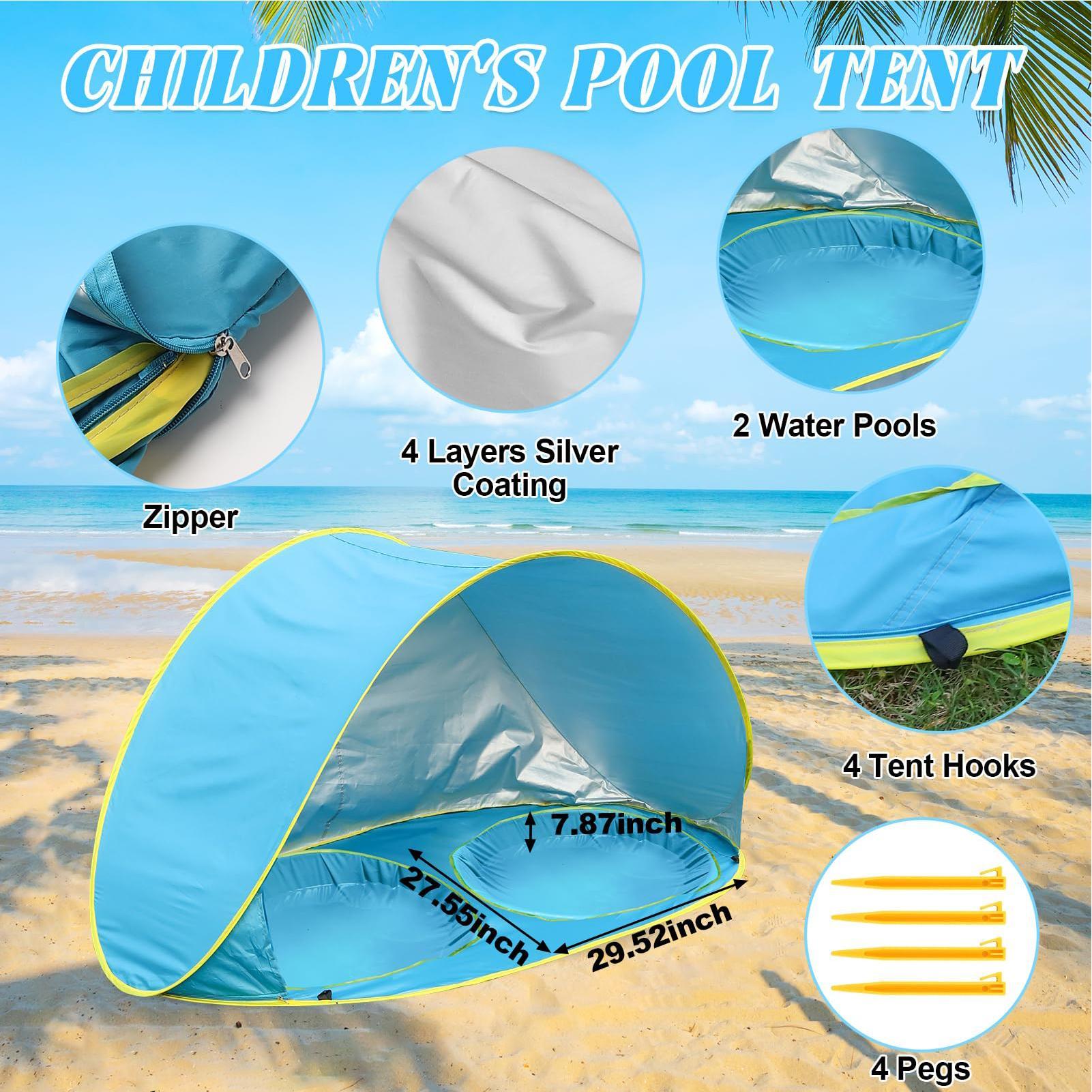 Kid Beach Tent With Pool UV Pr - đánh giá và giá Kids Outdoor Daybed