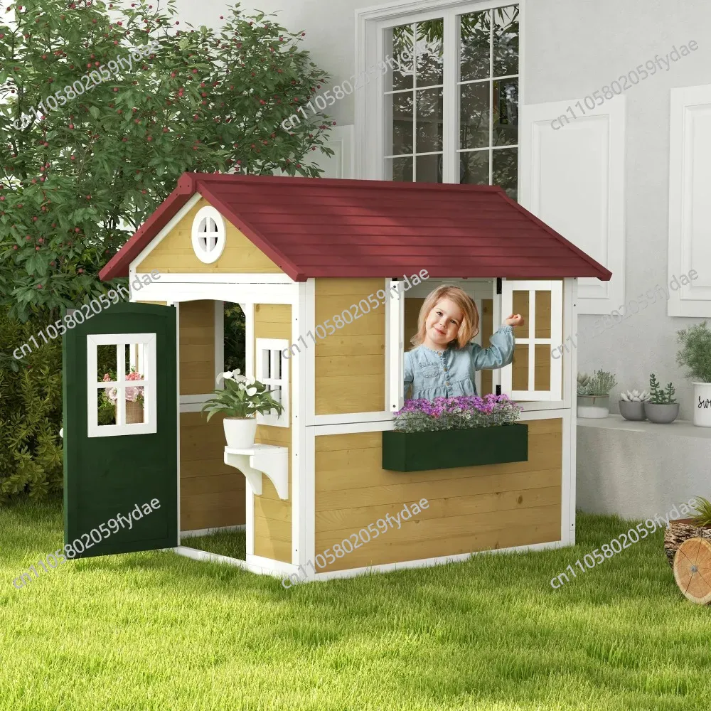 Outdoor Kids Playhouse, Wooden - đánh giá và giá Kids Outdoor Playhouse