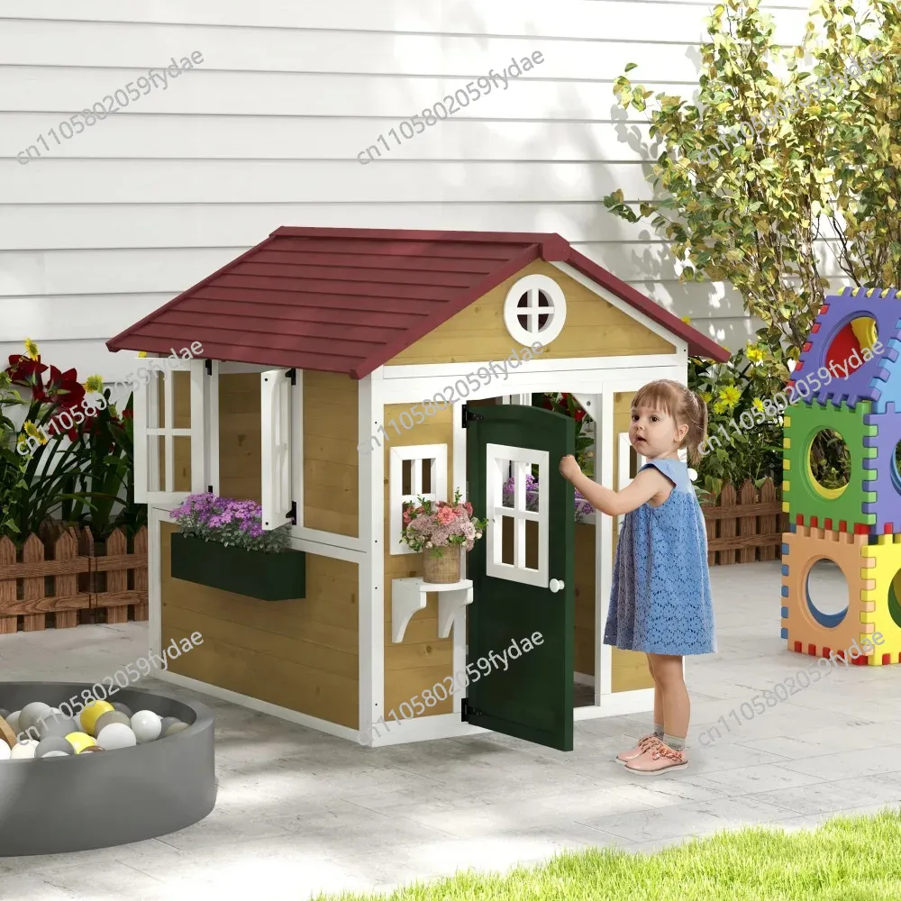 Outdoor Kids Playhouse, Wooden - đánh giá và giá Kids Outdoor Playhouse