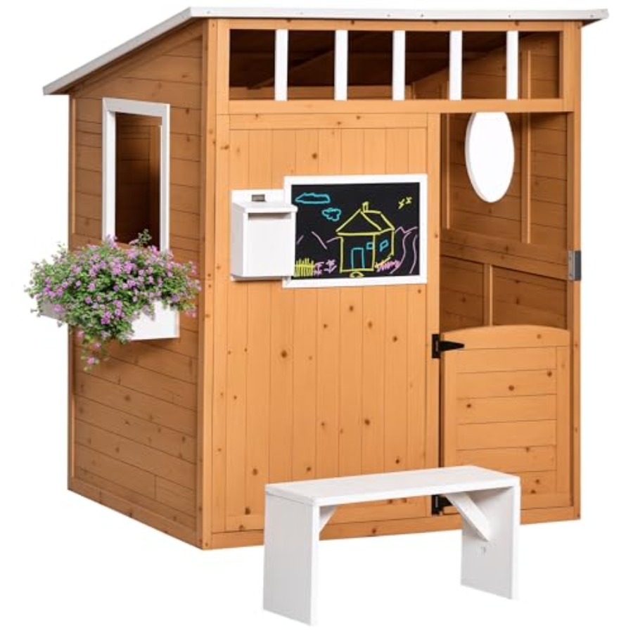Outdoor Wooden Playhouse For K - đánh giá và giá Kids Outdoor Playhouse