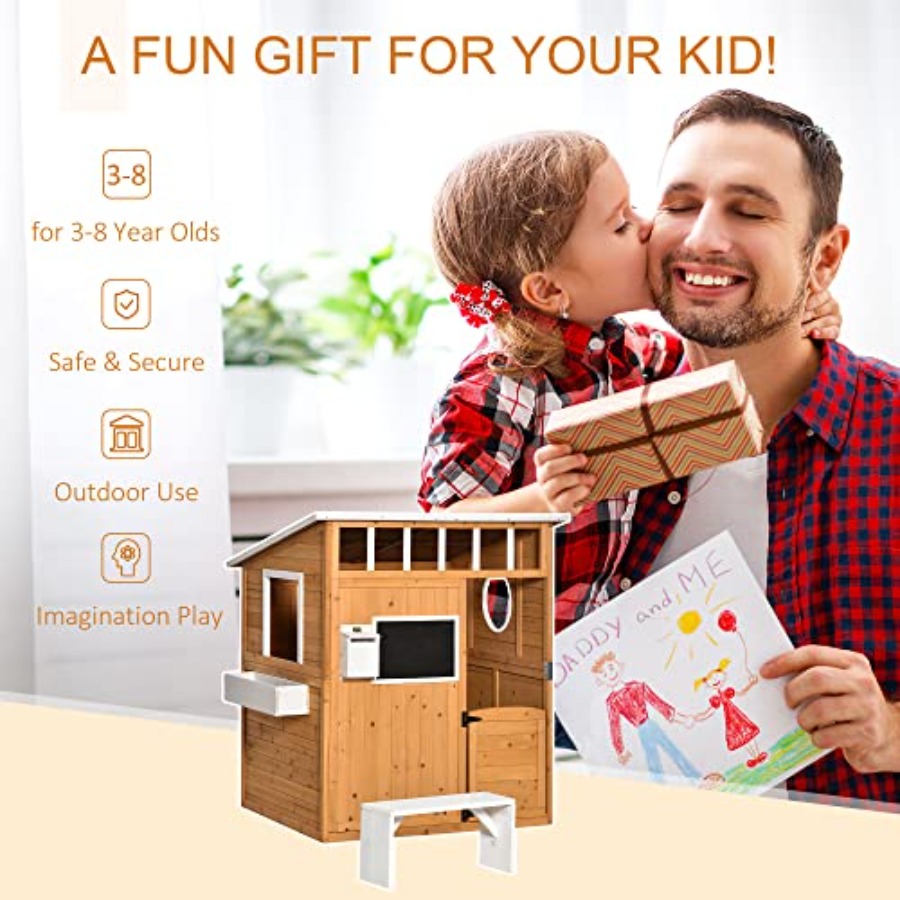 Outdoor Wooden Playhouse For K - đánh giá và giá Kids Outdoor Playhouse