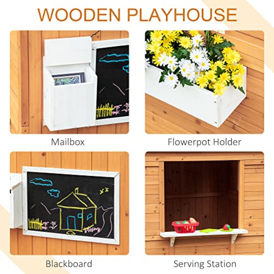 Outdoor Wooden Playhouse For K - đánh giá và giá Kids Outdoor Playhouse