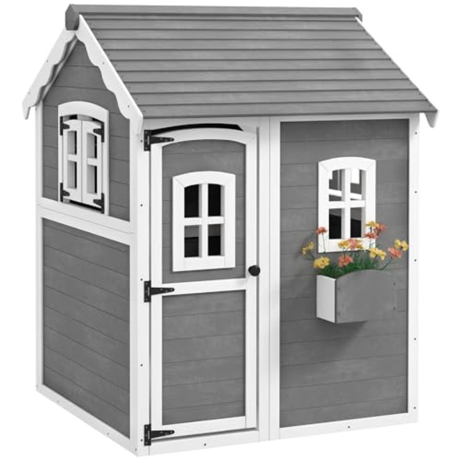 Outdoor wooden playhouse for k - đánh giá và giá Kids Outdoor Playhouse