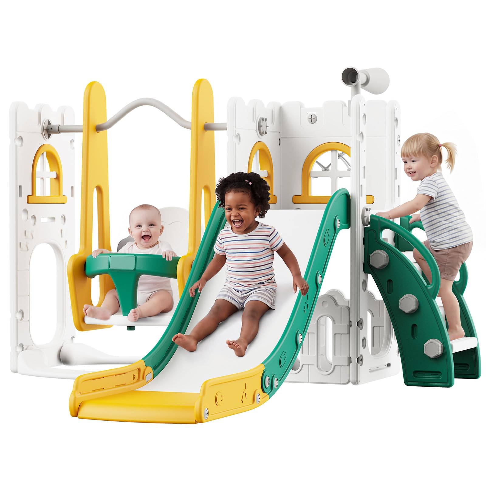 7 in 1 Toddler Slide And Swing - đánh giá và giá Kids Outdoor Playhouse
