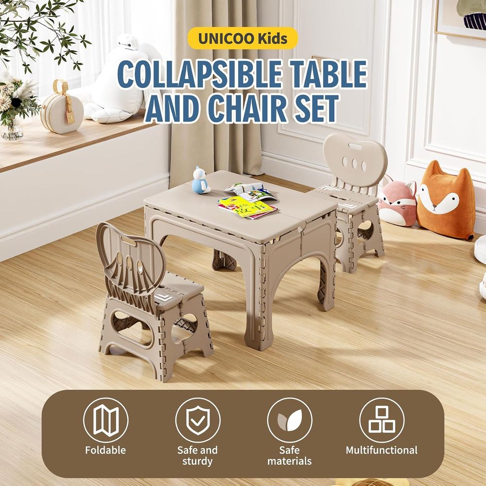 Kids Folding Table and Chairs  - đánh giá và giá Kids Outdoor Folding Table