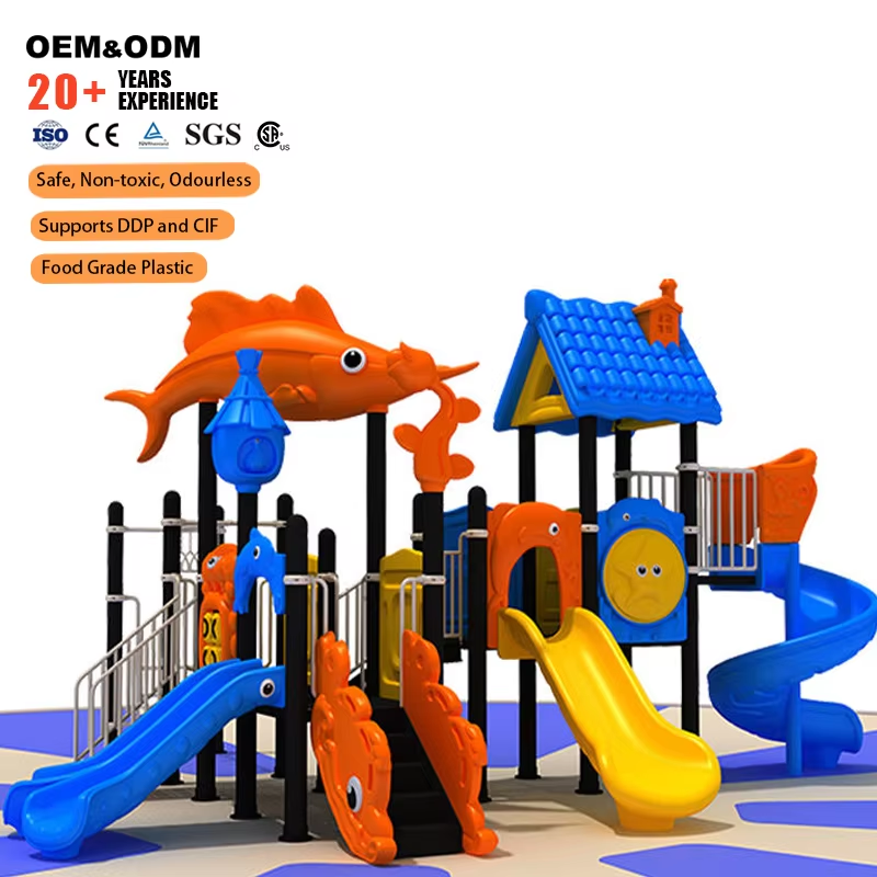 Factory Direct Custom Ocean Th - đánh giá và giá Kids Outdoor Slide Set