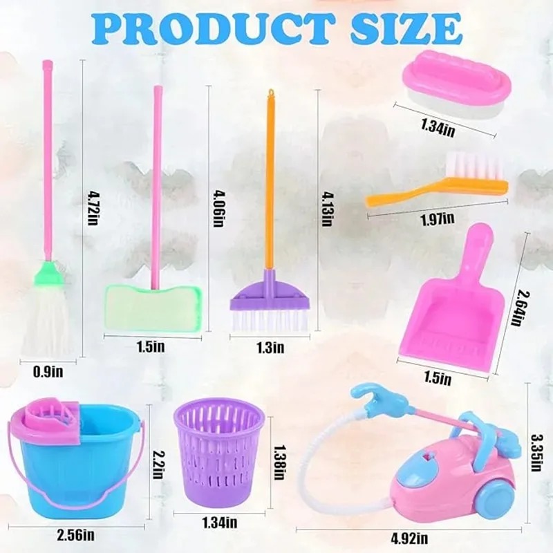 9PCS Mini Cleaning Toy Set - D - đánh giá và giá Kids Outdoor Broom