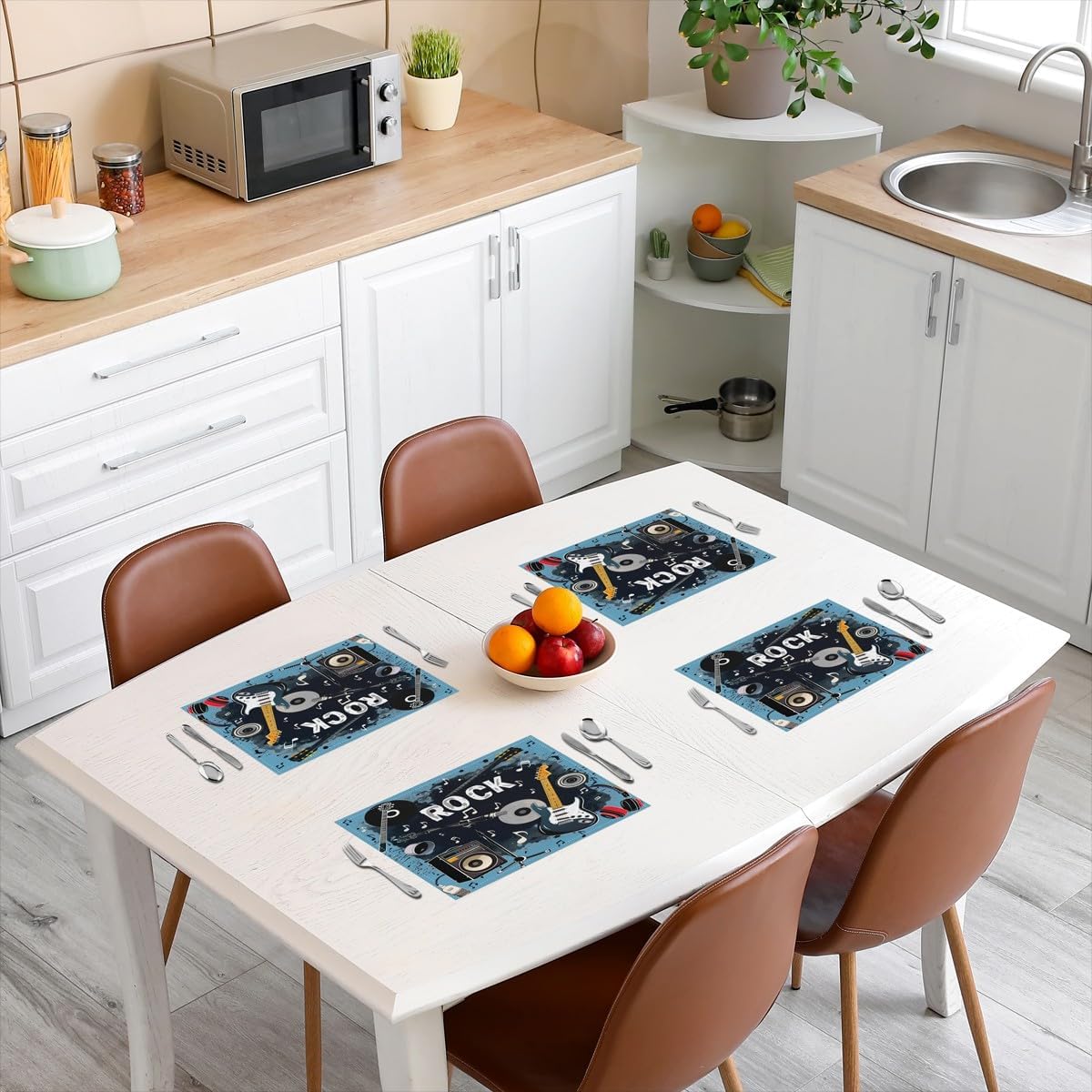 Rock Music Placemats Set of 4  - đánh giá và giá Kids Outdoor Table