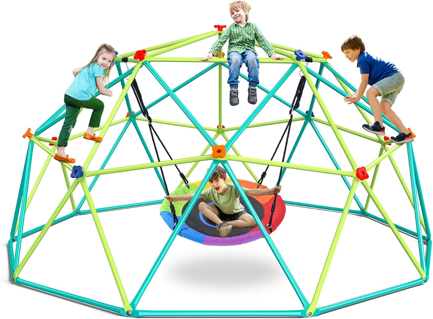 10 ft Climbing Dome Swing Set  - đánh giá và giá Kids Outdoor Swing Set