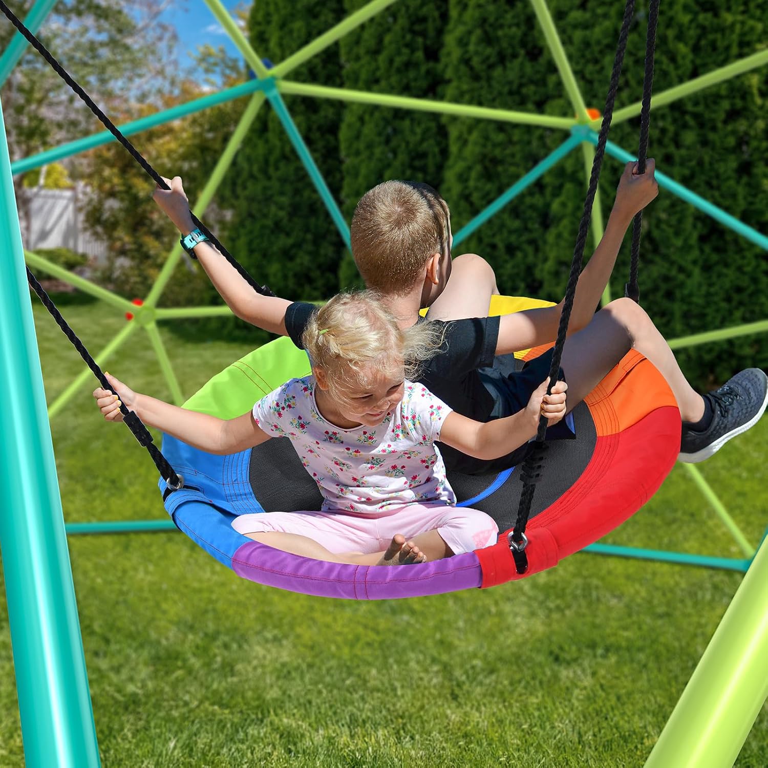 10 ft Climbing Dome Swing Set  - đánh giá và giá Kids Outdoor Swing Set