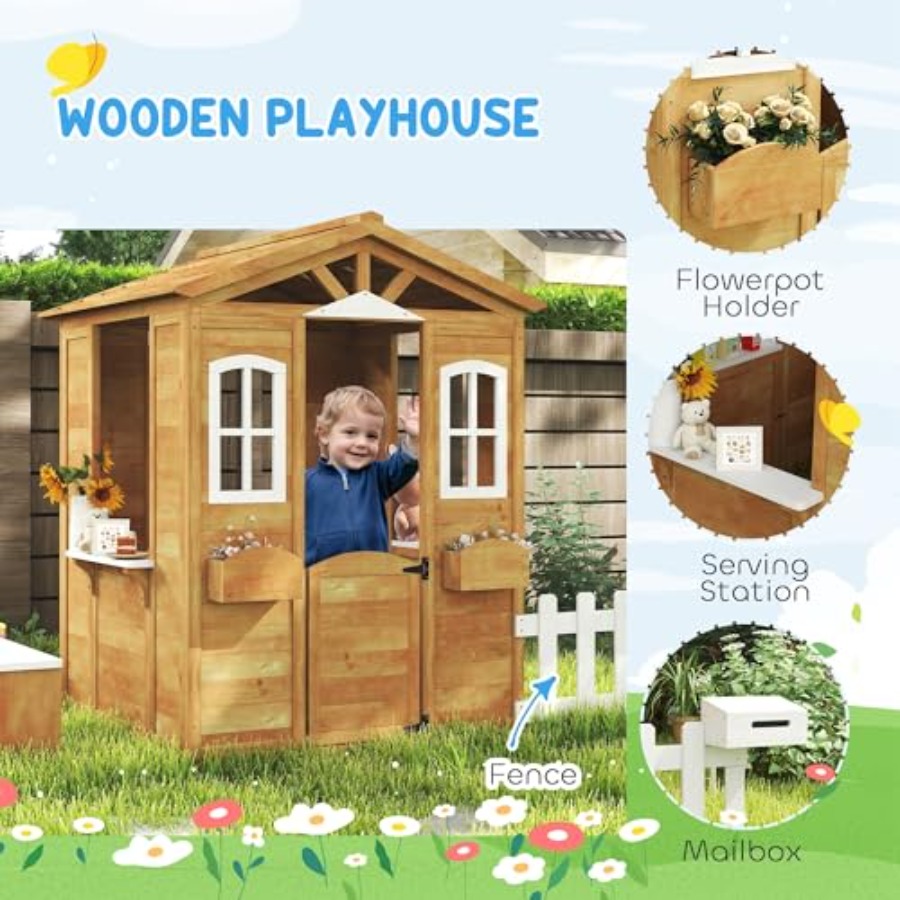 Outdoor playhouse for kids age - đánh giá và giá Kids Outdoor Playhouse