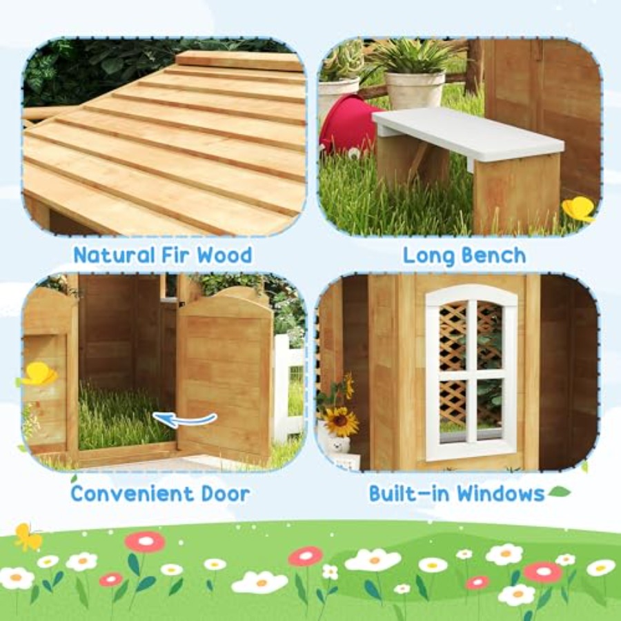 Outdoor playhouse for kids age - đánh giá và giá Kids Outdoor Playhouse